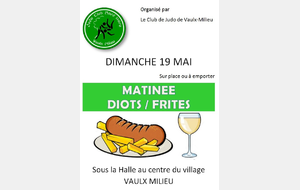 Matinée Diots / frite sous la halle au centre du village de Vaulx-Milieu